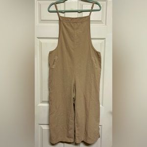 Linen Beige Jumpsuit